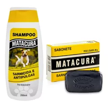 Kit Shampoo 200ml E Sabonte 80g Sarnicida Antipulgas Cães