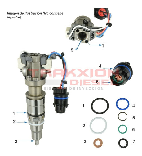 Kit De Juntas De Inyector Diesel 6.0l V8 F-series Ford Foto 6