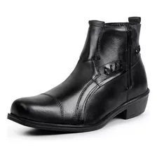 Bota Social Couro Legítimo Botina Masculina Linha Premium 