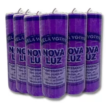 Velas 7 Dias Roxa Vela Sete Dias Roxa 250g 06 Unidades