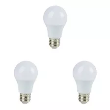 Kit 3 Piezas Foco Led Para Casa 9w Ahorradores Bombilla E27 Color De La Luz Blanco Frío