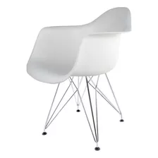 Cadeira Para Escritório Apoio Braços Eames Arm Pp Wt Cor Branco/cinza Material Do Estofamento Polipropileno