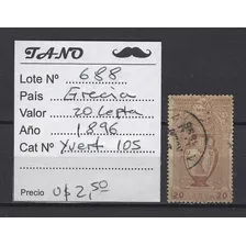 Lote688 Grecia 20 Lepta Año 1896 Yvert# 105