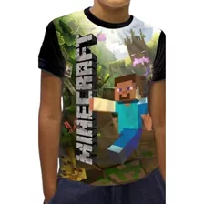 Camisa, Camisetas Minecraft Manga Curta 