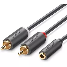 Cable De Audio 3.5 Mm Hembra A 2 Rca Macho Ugreen De 0.65...