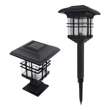 2x - Lámpara Solar Luminaria Jardín - Patio- Diseño Clásico