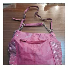 Cartera Xl Rosa Con Detalles 