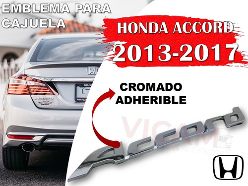 Letras Para Cajuela Honda Accord 2013-2017 Foto 2