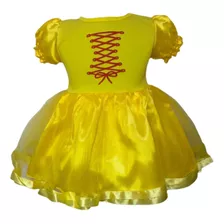 Vestido Infantil Bella Com Detalhes Vermelho Mesversario