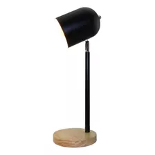 Velador De Mesa Bartolo Negro Nórdico Industrial Apto Led