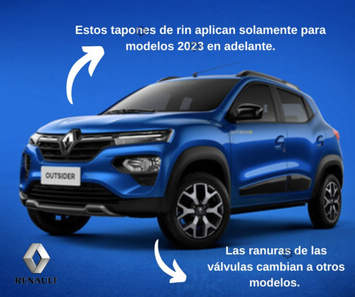 Tapn De Rin Renault Kwid Original 14  Bitono 2023 (4 Pza) Foto 3