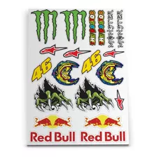 Kit De Adesivos Stickers Moto Gp Bike Tuning Capacete Cross