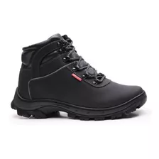 Bota De Epi Com Ca De Couro Barato Coturno Botina Preta Boot