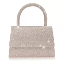 Bolsos De Embrague De Dama Mano Brillante Tote Con Cadena