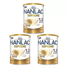 Kit 3 Fórmula Infantil Nanlac Supreme Nestlé 1 A 3 Anos 800g