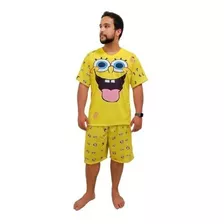 Pijama Curto Masculino Bob Esponja (presentão De Natal)