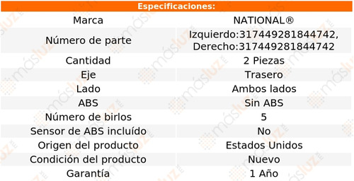 2- Mazas Traseras Sin Abs Chrysler Concorde 1997 National Foto 4