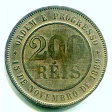 Moeda Brasileira República 200 Réis 1889 Níquel V045 L.4418