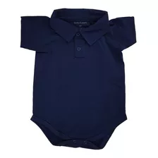 Kit 03 Body Polo Bebê 100% Algodão Menino Varias Cores