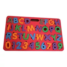 Tabuleiro Alfabeto Números Brinquedo Educativo Cognitivo