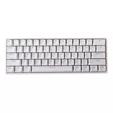 Teclado Gamer Bluetooth Anne Pro 2 Qwerty Gateron Red Inglés Us Color Blanco Con Luz Rgb