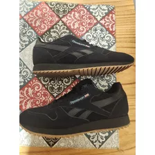 Zapatillas Rbk Leather Classic Negras, Talle 10 Us