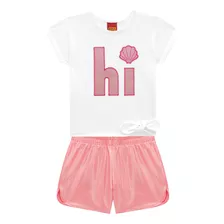 Conjunto Kyly Infantil Juvenil Feminino Verão Short 10 A 16