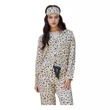 Pijama Bianca Manga Larga Camisero Abotonado Invierno Mujer