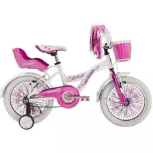 Bicicleta Paseo Infantil Raleigh Lilhon R16 Freno V-brakes Color Blanco/rosa 