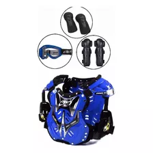 Kit Proteção Pro Tork Trilha Enduro Motocross C/ Oculos 