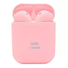 Fone De Ouvido Par Sem Fio Duplo Wireless Oex Tws11 Rosa