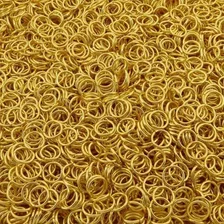 Argola Elo Metal P/ Bijuterias Dourado 6mm X 0.8mm 100 Peças