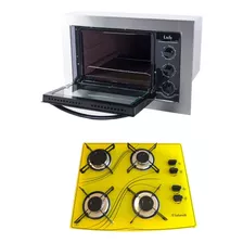 Kit Forno Embutir 45l E Cooktop 4 Bocas Color Frete Grátis 