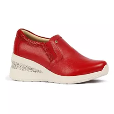 Zapato De Dama Par&ss Cuero Ka23-sofia Rojo