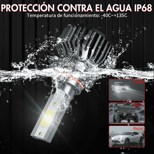 Fwefww 12000lm 9005 9006 Faros Led Luz Alta Y Baja Para Foto 2