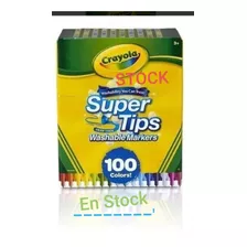 Crayola Supertips 100 Plumones Lavables Stock Niños