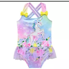 Vestido De Baño Unicornio Niña