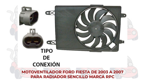 Motoventilador Fiesta 2003-04-05-06-2007 Radiad Sencillo Ore Foto 2