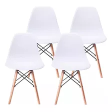 Set 4 Silla Tipo Eames De Comedor Modernas Colores