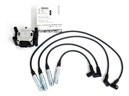 Kit Bobina Y Cables Bujia Vw Golf Jetta A4 1.6 99-11 4 Pines Foto 2