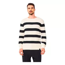 Suéter Tricô Colcci Slim Listrado Ou24 Off White Masculino