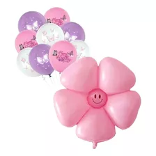 Set De Globos Aluminio + Látex Diferentes Diseños Infantil