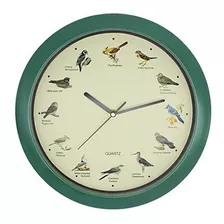 Belinlen - Reloj De Pared Con Pájaro Cantor De 12 Pulgadas,