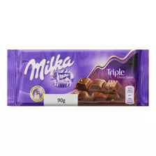 Chocolate Ao Leite Recheio De Chocolate E Biscoito Com Cacau Milka Pacote 90g