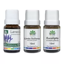 Kit C/3 Óleos Essencial Lavanda Limão Sic. E Eucalipto Wnf 