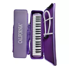 Flauta Melodica California 37 Teclas Morado Con Estuche Rígi