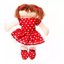 Boneca Menina Feita À Mão Vermelha Quarto Bebê Infantil Rosa