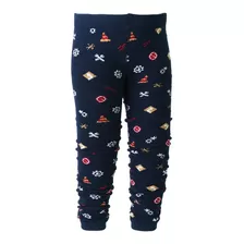 Calça Legging Infantil 21 A 25 Marinho Trator Pimpolho 82043