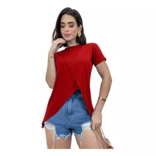 Blusa Feminina Mullet Alongada Bata Estilosa Soltinha Barato