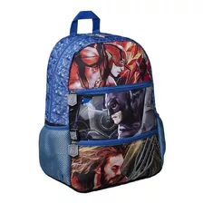 Mochila Backpack Liga De La Justicia Primaria Dc Comics Color Multicolor